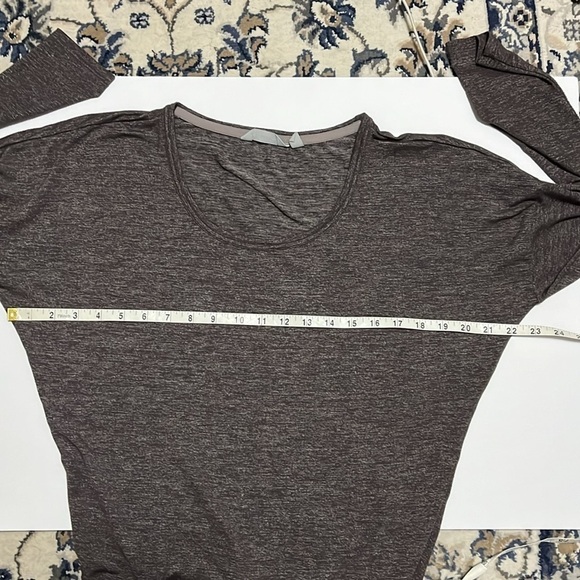 Athleta Mini Heather Brown Tulip Rush Dress Long sleeves women’s M - Picture 5 of 8